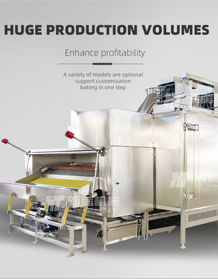 Harga yang bagus Keamanan Makanan Kacang Kontinyu Kacang Panggang Oven 2000KG/H on line