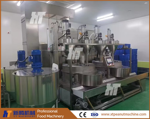 Harga yang bagus PLC Controller Otomatis Mesin Peanut Coating Peanut Coater Peanut Burger Machine on line