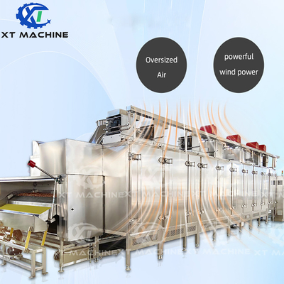 Harga yang bagus Mesin Pemanggang Kacang Komersial Kecepatan Konveyor yang Dapat Disesuaikan Waktu Pemanggangan 5-15 menit Multifungsi on line
