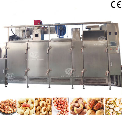 Harga yang bagus 300kg/h Continuous Nuts Roasting Machine for Food Processing on line