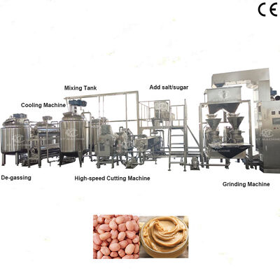Harga yang bagus 500kg/h-1000kg/h Peanut Butter Production Line with 200-300 Meshes Fineness for Roasting and Blanching on line