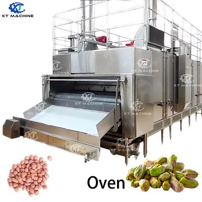 Harga yang bagus SUS304 Stainless Steel PLC Control Continuous Nut Roaster dengan kapasitas 3000kg/jam untuk Kacang / Almond / Cashew / Benih / Hazelnut / Pistachio on line