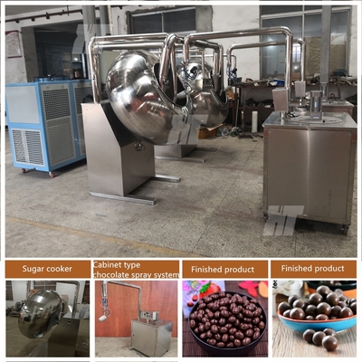 Harga yang bagus Food Grade 304 Chocolate Coating Machine 70kg Mesin Panning Permen Dengan Bahasa Polandia on line