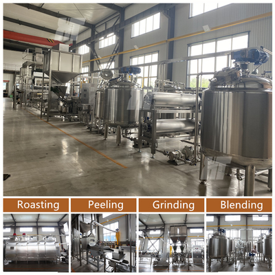 Harga yang bagus 300-2000KG / H Lini Produksi Selai Kacang Mesin Penggilingan Selai Kacang LNG on line