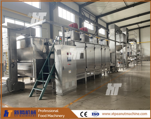 Harga yang bagus Kontrol PLC Continuous Nuts Roaster 800*600*1000mm untuk Kacang Panggang on line