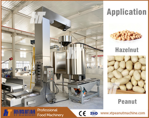 Harga yang bagus New Way Blanched Peanut Processing Line Mesin pemutih kacang dengan udara 1000kg/jam on line
