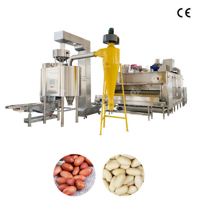Harga yang bagus Mesin dari stainless steel 500 kg/h untuk pengelupasan udara kacang tanah atau pistachio, dengan kontrol PLC untuk pengelupasan efisien. on line