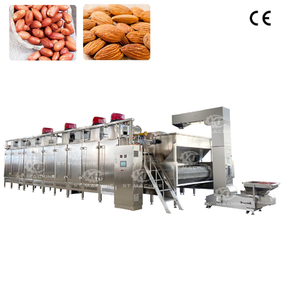 Desain loop tertutup penuh Kontinuous Nuts Roaster PLC kontrol cerdas