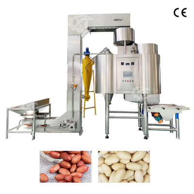 PLC dikendalikan Kacang Air Blanching Machine Kacang Pengelupasan Pengolahan Produksi Line