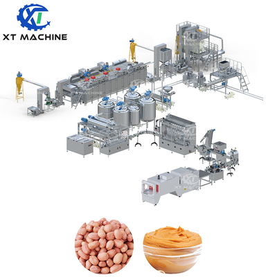 Kecepatan tinggi kapasitas besar Mesin Pemotong Kacang-kacangan Kacang-kacang Butter Produksi Line Sesame Paste Grinder
