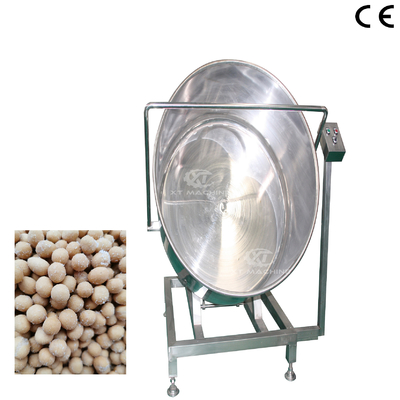Harga yang bagus Almond Peanut Single Powder Coating Machine SUS304 Otomatis Powder Coating Machine 0.55kw Dengan metode pemanasan listrik on line