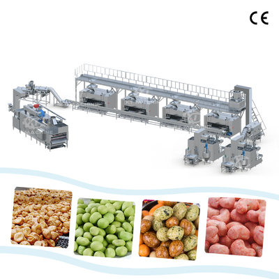 Harga yang bagus Efisiensi Tinggi Lini Produksi Lapisan Kacang dan Panggang Rencana Pengolahan Panggang Makanan on line