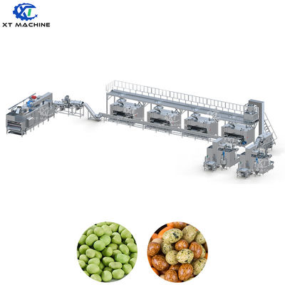 Mesin Pelapis Kacang 500-1000kg/jam Sepenuhnya Otomatis dengan Kontrol PLC dan Baja Tahan Karat Kelas Makanan 304