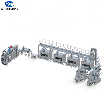 Harga yang bagus 500-1000kg/jam Sesame Peanut Coating And Roasting Machine Nuts Coating And Baking Line Produksi on line