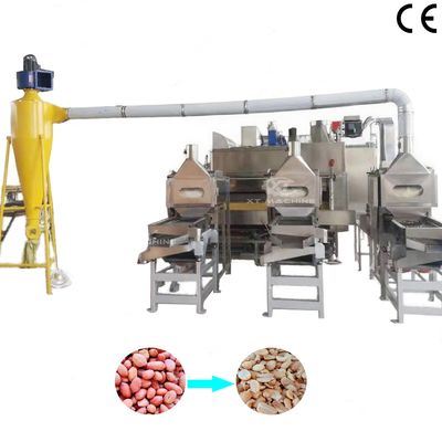 Harga yang bagus Stainless Steel Fully Auto Split Peanut Blancher Machine SUS304 for Blanching & Splitting Peanuts on line