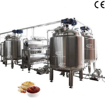 Harga yang bagus 400L Volume kapasitas pemrosesan yang disesuaikan Pemanasan dan isolasi tank pencampuran Untuk mentega almond mentega kacang on line