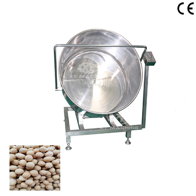 Harga yang bagus Almond Peanut Single Powder Coating Machine SUS304 Otomatis Powder Coating Machine 0.55kw Dengan metode pemanasan listrik on line