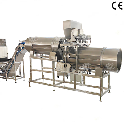 Harga yang bagus Mesin Pemberi Rasa Drum Ganda 500kg/jam Baja Tahan Karat S304 on line