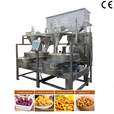 Mesin Lapisan Kacang-kacangan Baja Rostless Otomatis untuk Kacang Almond Kacang