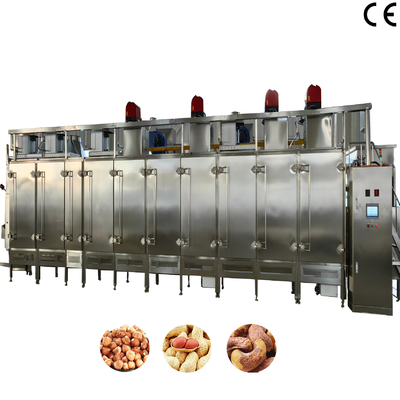 Harga yang bagus Mesin Pemanggang Kacang dengan Kontrol PLC 500kg/jam untuk Penggunaan Industri on line