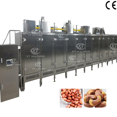 Harga yang bagus Grade makanan 304 stainless steel continuous belt nut roaster 2000kg/h on line
