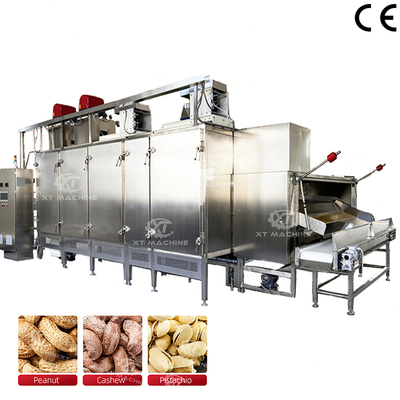 Harga yang bagus Mesin Panggang Kacang Berkelanjutan 500kg/jam PLC Control Stainless Steel on line