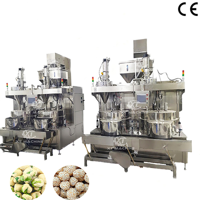 Harga yang bagus Mesin Lapisan Kacang Biji Stasiun Ganda 600-800kg/jam untuk Makanan Ringan on line