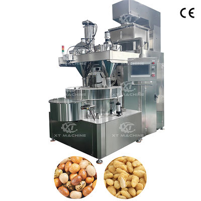 Harga yang bagus 200-300kg/jam Mesin membuat peanut burger berlapis dengan sistem kontrol PLC untuk membuat makanan ringan kacang on line