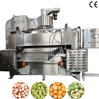 Harga yang bagus Pemanggang kacang mete berlapis SUS304 dengan kontrol PLC, pemanggang kacang dan kacang kulit ikan Jepang untuk 100 kg/jam on line