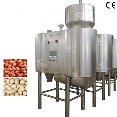 Harga yang bagus Tingkat Blanching Tinggi 500-2000kg/jam Mesin Pengupas Kacang Udara Pneumatik Dengan Pengumpanan dan Pengosongan Otomatis on line