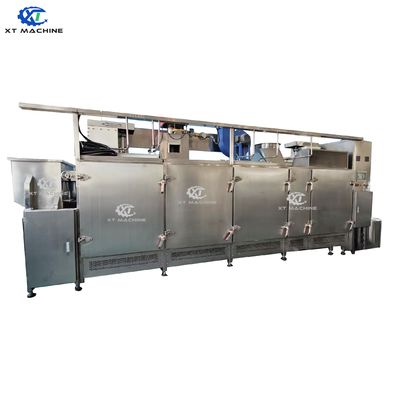 Harga yang bagus Continuous Nut Roasting Machine with PLC Control 300-5000kg/h Capacity and Stainless Steel Construction on line