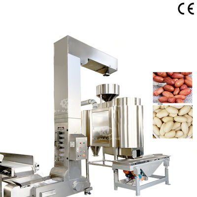Harga yang bagus Mesin pemutih kacang panggang sepenuhnya otomatis Hazelnut Pistachio Peeling Machine dengan tingkat pemutih yang tinggi on line