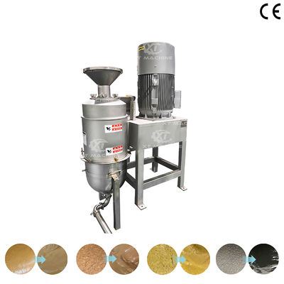 Mesin Pemotong dan Penggilingan Kecepatan Tinggi 1000-1500kg/h Mesin Penggilingan Mentega Kacang dengan 200-300 Meshes Fineness