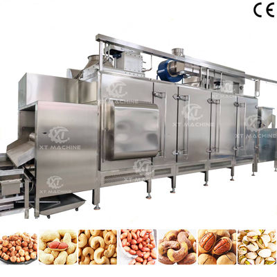 Harga yang bagus Mesin Pemanggang Kacang Kontinu Mesin Pemanggang Oatmeal dengan Kontrol PLC dan Konstruksi Baja Tahan Karat 304 untuk Pabrik Pengolahan Makanan on line