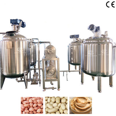 Harga yang bagus SS304 Tangki pencampuran mentega kacang tanah kelas makanan 200L-1000L Tangki pendingin/penguras gas untuk penggunaan industri makanan on line