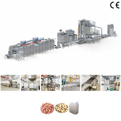 Harga yang bagus Kelas industri stainless steel 304 Roasted Hazelnut Blanching Production Line Pabrik Pengolahan Kacang Putih Blanched dengan Kapasitas 500-1000 kg/jam on line