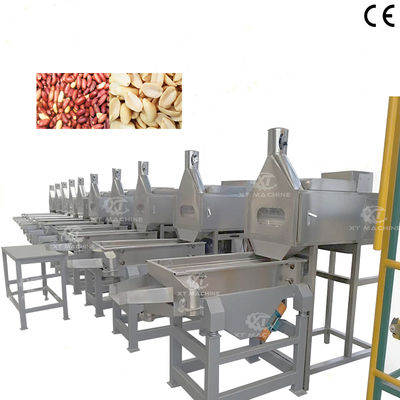 Harga yang bagus Pabrik penjualan langsung Mesin pemotong dan pemutih kacang sepenuhnya otomatis Mesin pengupas udara on line