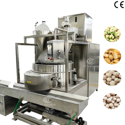 Harga yang bagus 200-300kg/jam Mesin membuat telur kacang berlapis otomatis dengan kontrol PLC untuk pabrik pengolahan kacang makanan ringan on line