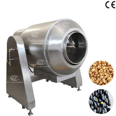 Komersial Mesin Lapisan Gula Otomatis Roller Roaster dengan 70kg / batch dan kontrol suhu