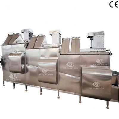 Harga yang bagus Mesin Pendingin Makanan Goreng 1000kg/jam-2000kg/jam Sistem Pendingin Udara Kacang Kecepatan Konveyor yang Dapat Dikontrol on line