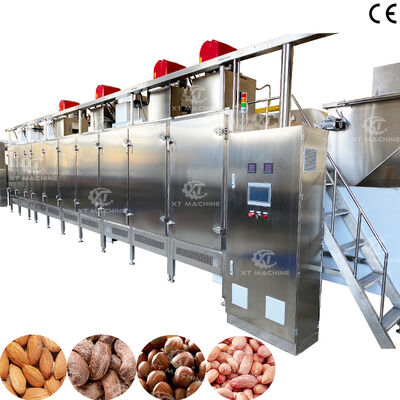 Harga yang bagus Grade makanan 304 stainless steel continuous belt nut roaster 2000kg/h on line