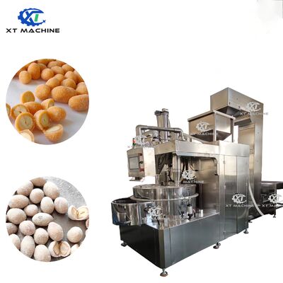 Harga yang bagus PLC Controlled Coating Machine for Dough Peanuts/Flavored Coffee Beans/Nuts High-Speed Spinning Automatic Batch Coating Machine on line