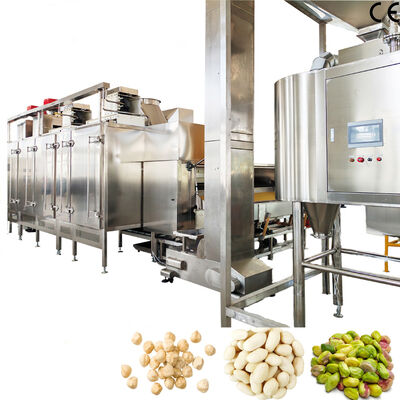 Harga yang bagus 1000-1200kg/jam Lini Produksi Kacang yang Dibleachkan Stainless Steel 304 Mesin Pengupas Kulit Merah Kacang Cocok untuk Pabrik Pengolahan Makanan on line