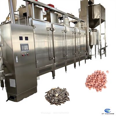 Harga yang bagus Food Grade High Capacity Continuous Belt Roaster Machine dengan sistem pendinginan untuk bahkan baking on line