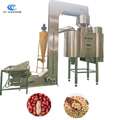 Harga yang bagus Mesin Blanching Kacang Udara/Pistachio/Hazelnut Kontrol PLC Otomatis dengan Tingkat Pengupasan 98% dan Kapasitas 500kg/1000kg on line