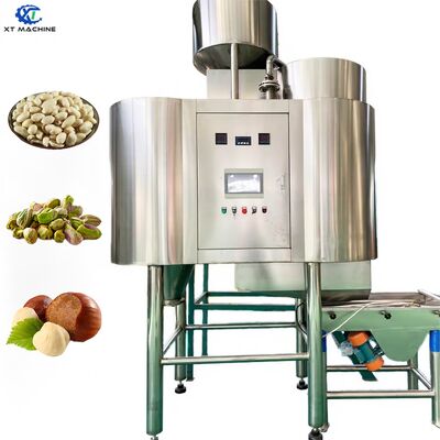 Harga yang bagus 500-1000kg/jam Kapasitas Mesin Pengupas Air Kacang dengan 304 stainless steel hazelnut/pistachio blancher on line