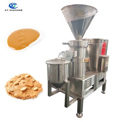 Harga yang bagus Efisiensi tinggi 130-500kg/jam Kolloid Mill Peanut Butter Grinding Machine dengan desain kompak on line