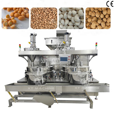 Harga yang bagus 600-800kg/h PLC Control Kacang Kacang Mesin Lapisan Otomatis untuk Lapisan Seragam Kacang Makanan on line