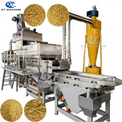 Harga yang bagus Mesin pemotong kacang industri dengan kapasitas 500kg/jam, daya 7.5kw dan pemotong dua tahap untuk pengolahan kacang seragam on line