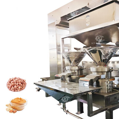 Harga yang bagus 500-1000kg/jam SUS304 Mesin Penggiling Kacang tanah Otomatis Kacang Kolloid Mill Penggiling untuk pengolahan Kacang on line